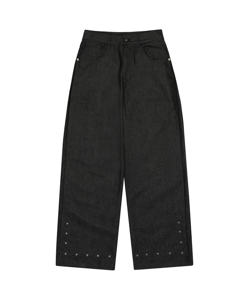 LARTIGENT L20 Back Star Wide Pants(Black)