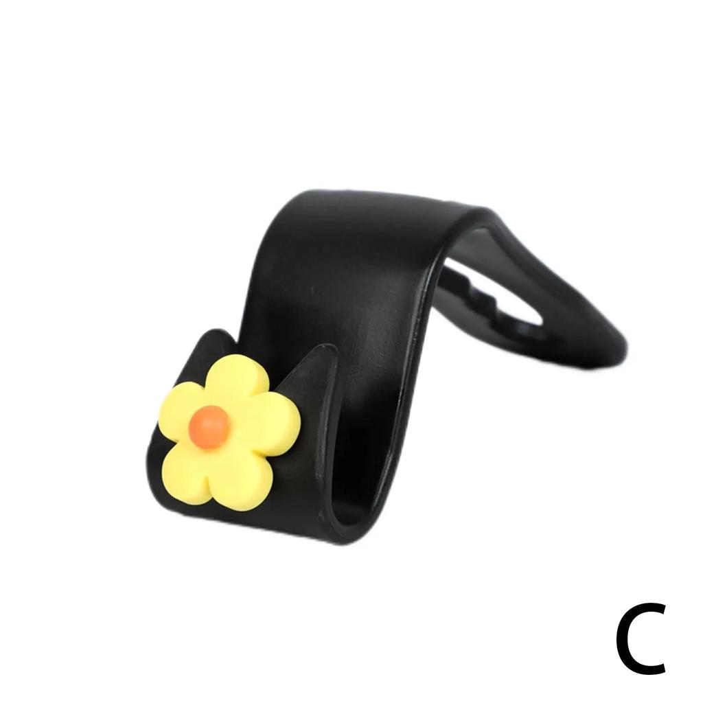 Multifunctional Flower Shape Car Hook Cute Car Seat Back Products Hook Decoration Creative Car Storage N2B2