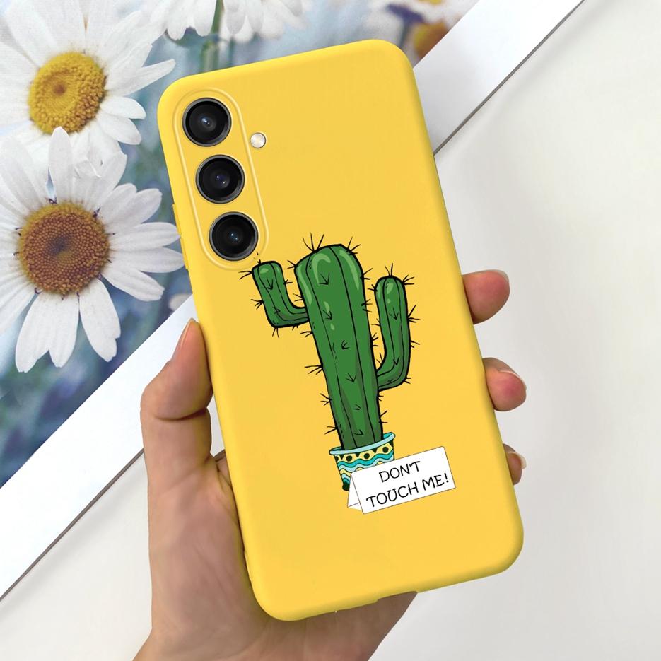 For Samsung Galaxy A55 Case Pretty Cartoon Girls Sunflower Cover Soft TPU Phone Case For Samsung A15 A25 A35 A55 5G Fundas Coque