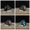 2024 Luxurious Colorful Round Cubic Zirconia Men's Ring Classic Wedding Ring Dazzling Colorful Ring