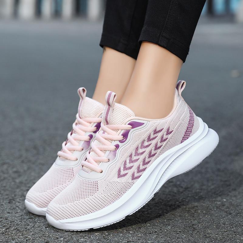 Fashion New Sports Shoes for Women Summer Tennis Mesh Breathable Thick Sole Outdoor Training Wear-resistant Casual Jogging Shoes