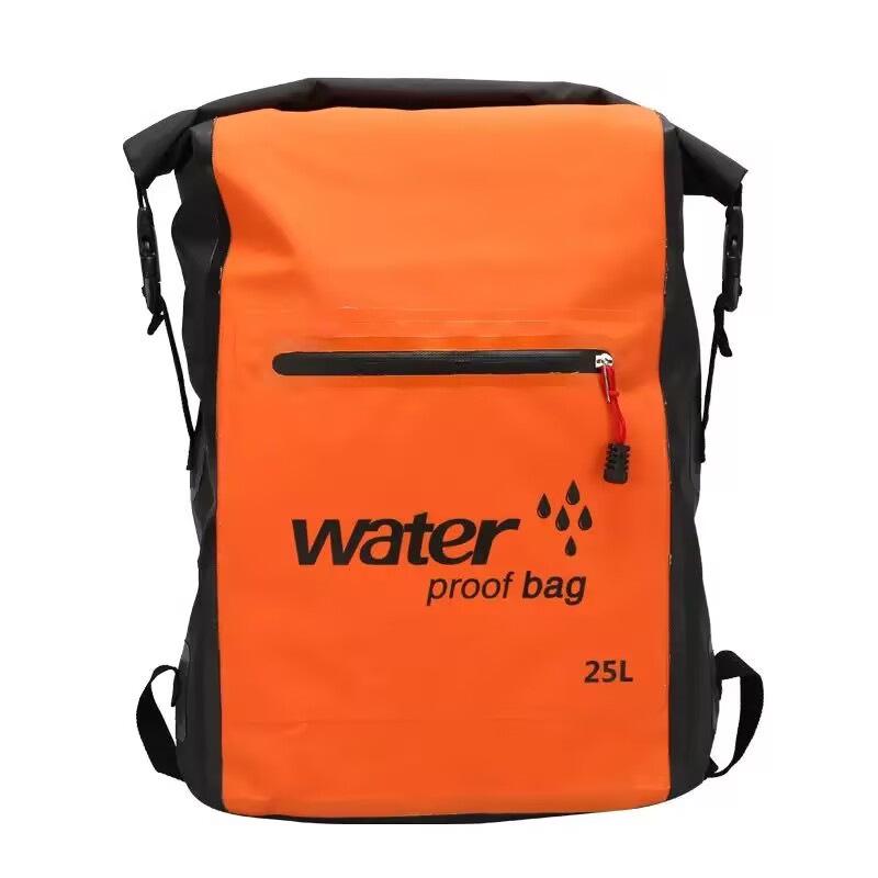 25L Waterproof Outdoor Mountaineering & Rafting Backpack - Wear-resistant PVC, Large Capacity