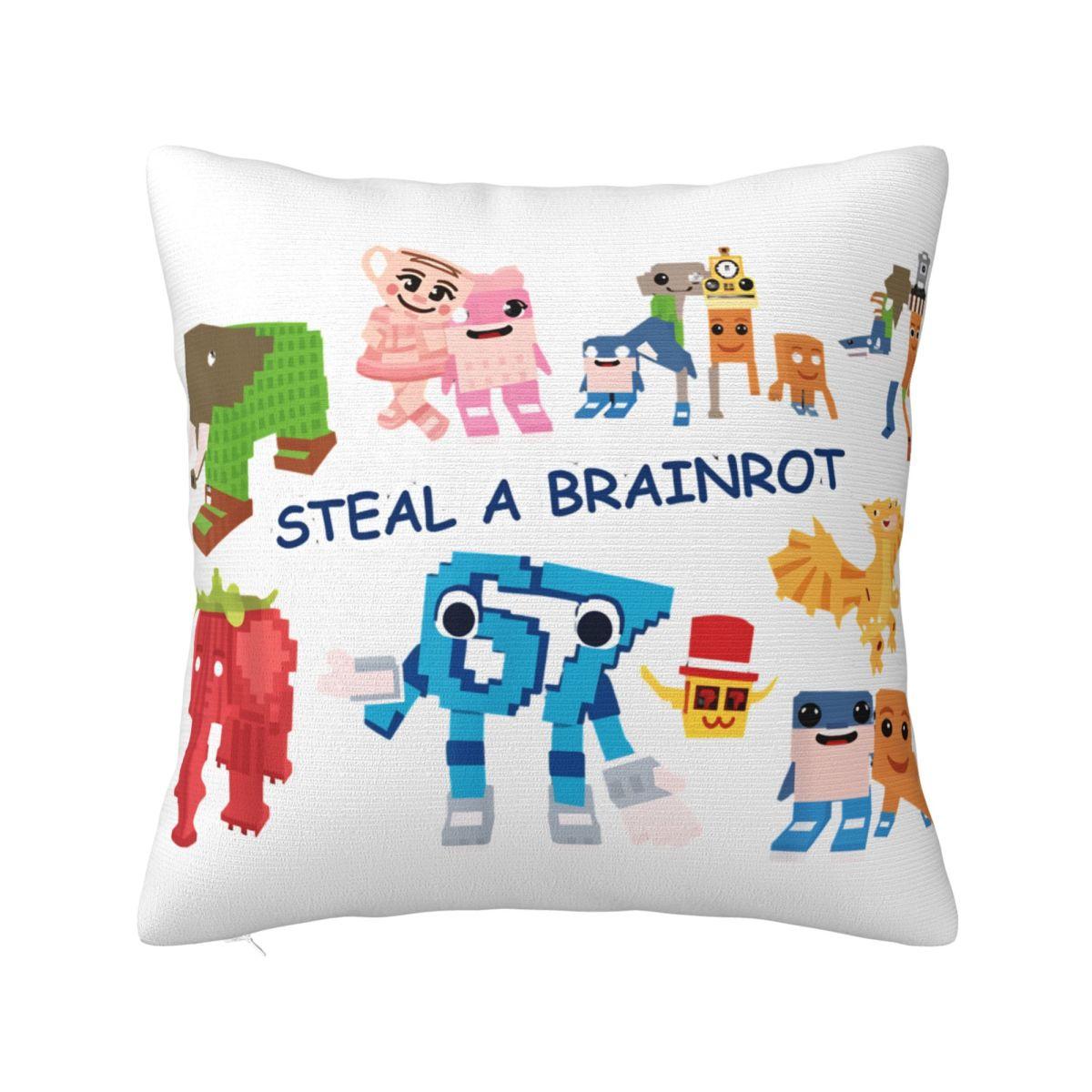 Bruh Its My Christmas Every Brainrot Steal A Brainrot Pillow Cases Cushion Cover Vintage Decor Pillowcase for Home 40x40cm 30x30cm 12x12in