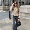 Chic Female Tweed Basic Jacket Coat Women Clothing Woolen Outerwear Long Sleeve Front Button Female Outerwear Chic Tops