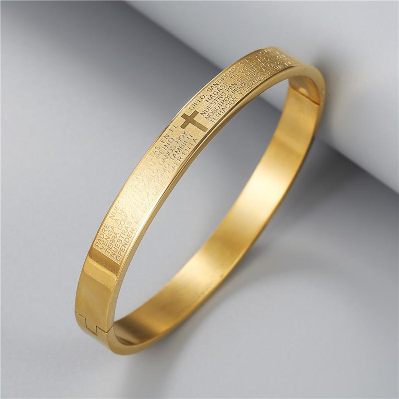 Geometric Stainless Steel Letter Bracelets For Men And Women Trendy Punk Accessories