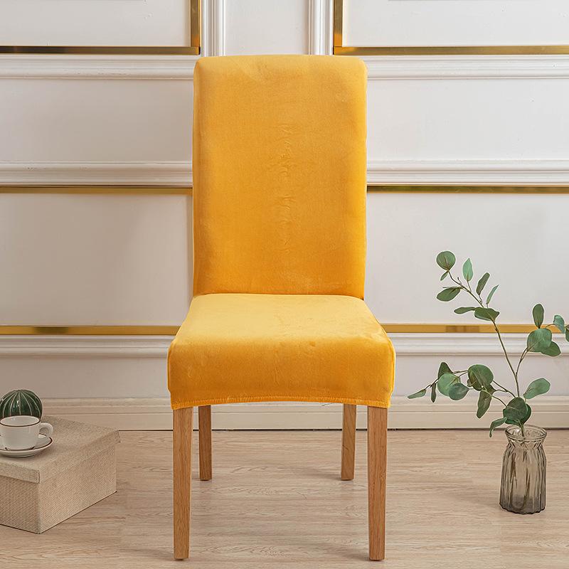 

Plush Chair Cover Gold Mink Home Hotel Chair Cover One-Piece Elastic Dining Chair Computer Seat Cushion Chair Cover average size золотистий