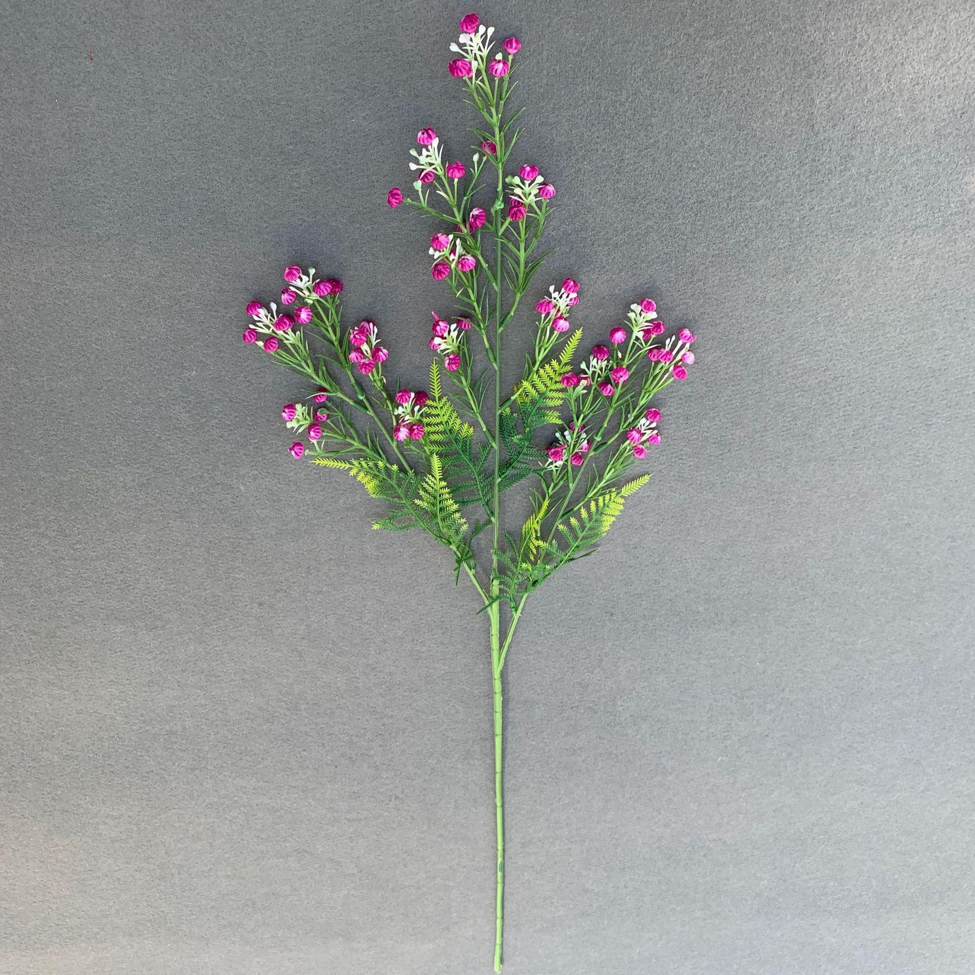 

Single Three-Pronged Piano Heart Gypsy Simulated Flower Ornament Plastic Flower Photography Prop Green Plant Ornament