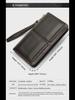 MVA Men's Long Retro Genuine Leather Wallet - Large Capacity Card Holder with Multiple Slots, First Layer Cowhide Clutch Bag.