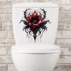 Evil Chomper Flower Wall Stickers Halloween Decor Peel and Stick Vinyl Art for Bedroom Bathroom Cabinet Home Decoration