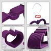 JYCCH Velvet Hangers (50-Pack) -Non-Slip- Ultra Thin Space Saving-Strong Hook Heart Shaped-Flocking Clothes Hangers for Abaya, Coats, Pants,Wine red