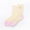 Fleece Lined Thickened Mid Calf Socks Solid Color Embroidered Coral Velvet Socks for Women Girls Macaron Colored Warm Postpartum Fleece Socks