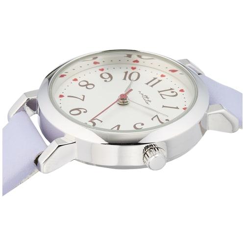 Fieldwork Lovely Analog Watch with Silver Leather Strap, GY044-3, Women's, Purple