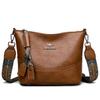 2025 Women's Versatile Embroidered Bucket Bag with Wide Strap - Large Capacity Shoulder & Crossbody