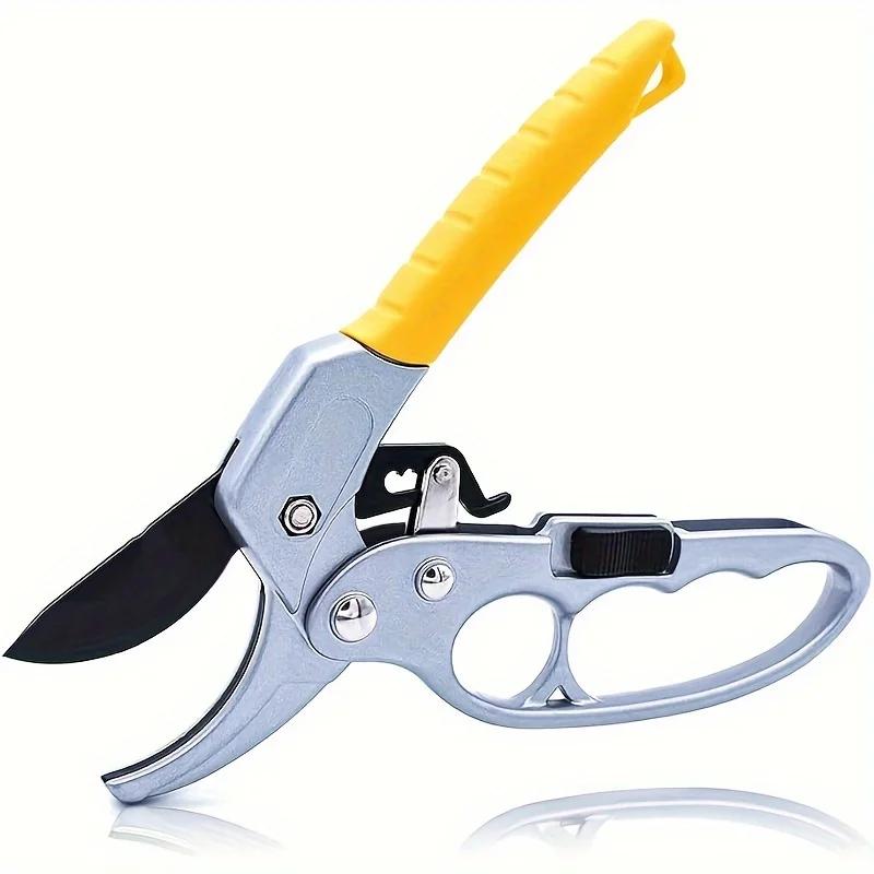 EDC 3-stage Anvil Design High-quality Garden Scissors Professional Ratchet Garden Pruning Scissors More Cutting Efficiency