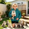 Sudadera con capucha de manga larga para niños y niñas, informal, cómoda, para otoño e invierno, sudadera con capucha sin cierre