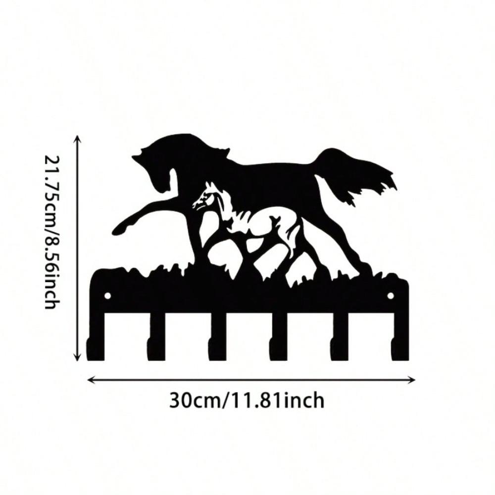 Elegant Bohemian Metal Horse Wall Hook for Living Room Bedroom Office Easy Mount Decor