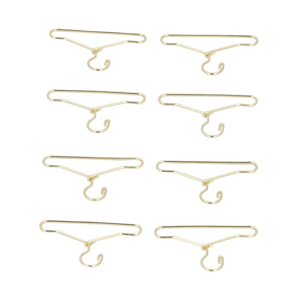 1:12 Doll Clothes Hangers Dollhouse Miniature Wire Gold Hangers Iron Dollhouse Metal Hangers