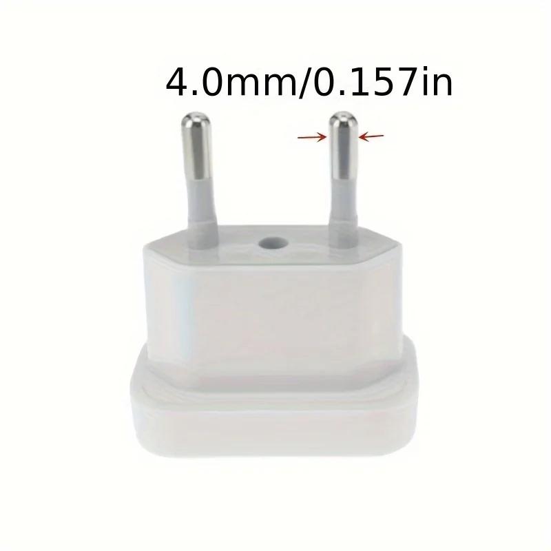 US To EU Travel Plug Adapter, AC Power Outlet Converter for Europe UK Australia, 2 Prong Type C International Wall Socket Adapto