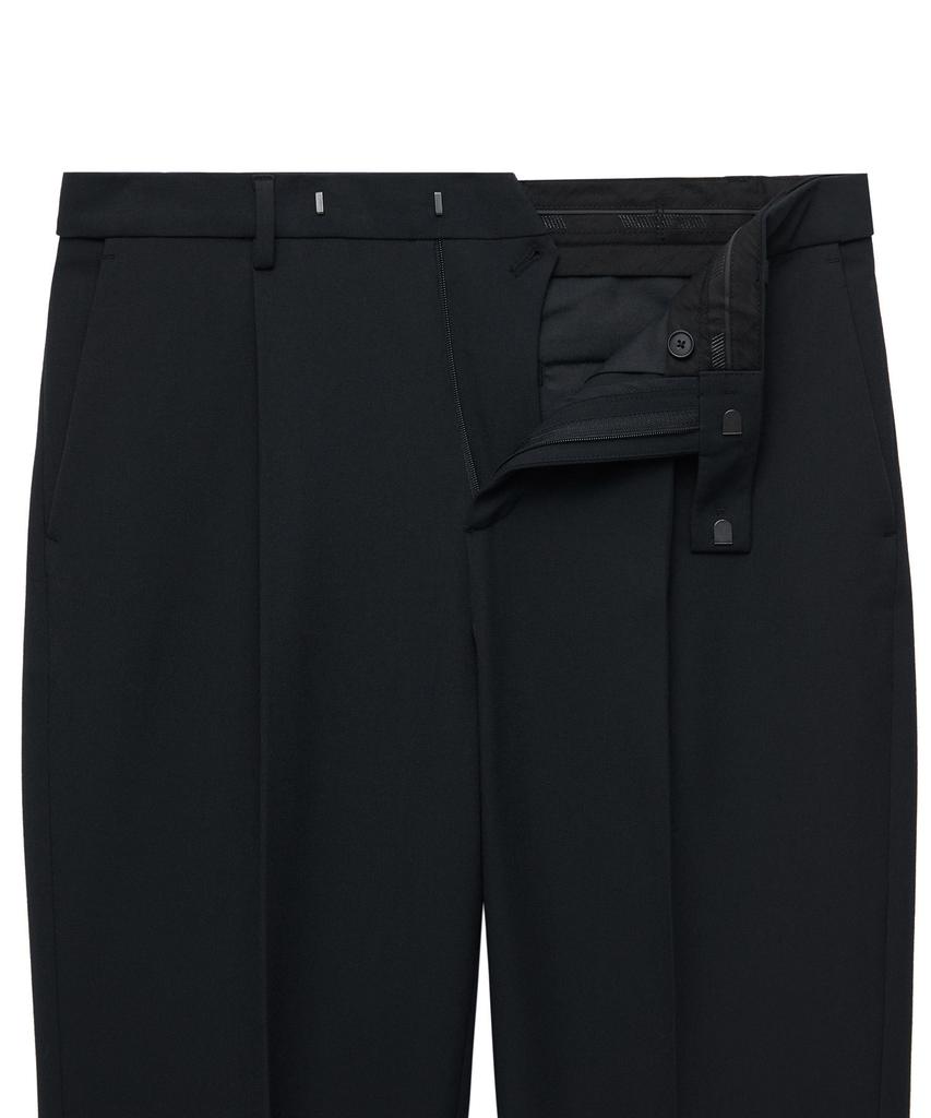 MUSINSA STANDARD Lightweight Wide Hidden Banding Slacks [Black]