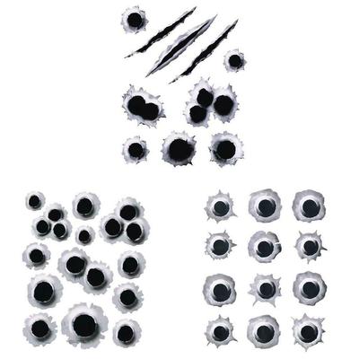 Adesivos de carro 23cm X 29cm 3D Auto Bullet Hole Engraçado