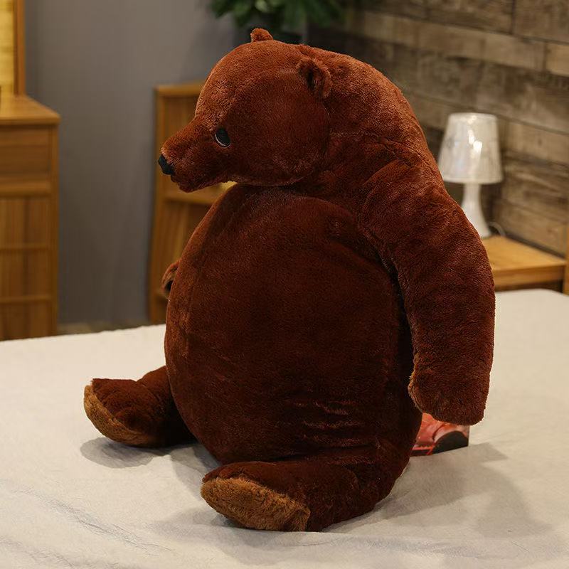 Non-Toxic 55Cm Internet Celebrity Hugs Big Brown Bear Plush Toy Comforting Pillow Baby Sleeping Rag Doll Soft Cuddly Stuffed Animal
