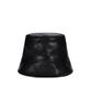 Bajal Va Cubic Stud Vegan Leather Drop Bucket Hat Black