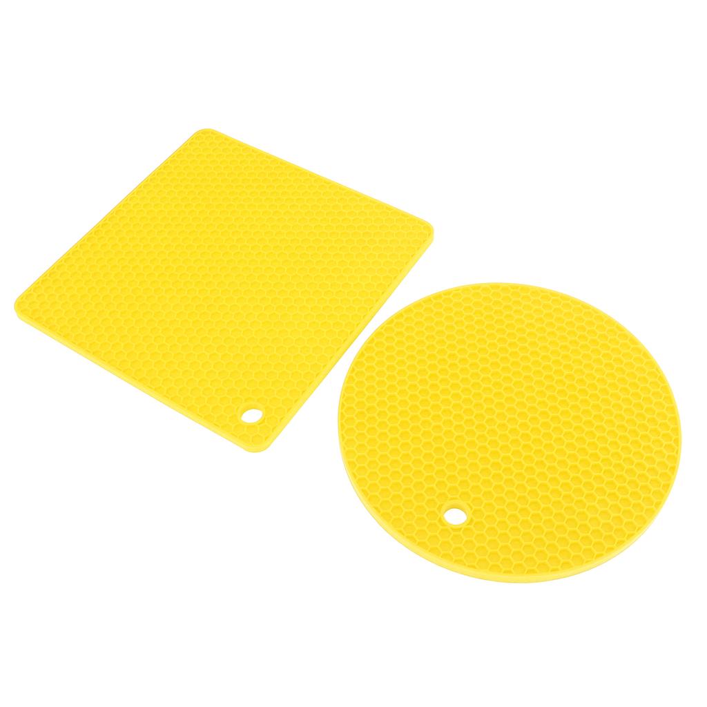 5 PCS 2 Round 3 Silicone Mat Multipurpose Hot Pads for Hot Dishes Tables