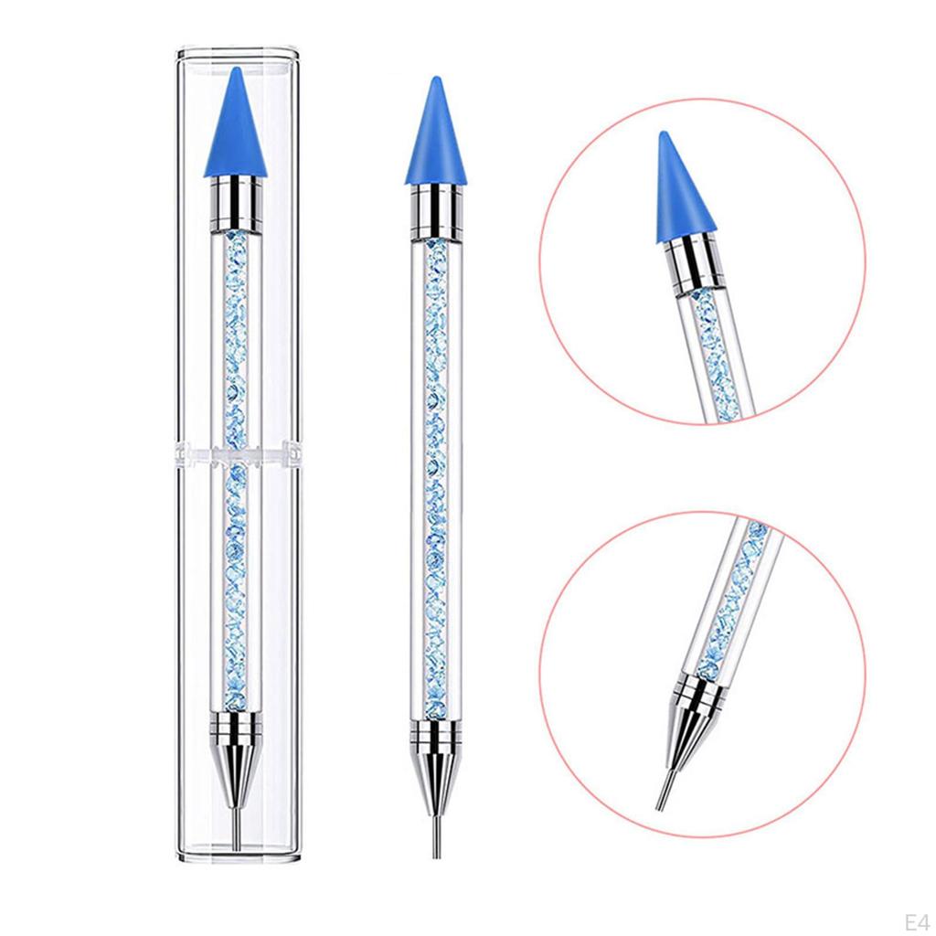 Rhinestone Dotting Pen for Nail Art DIY Decoration Picker Wax White