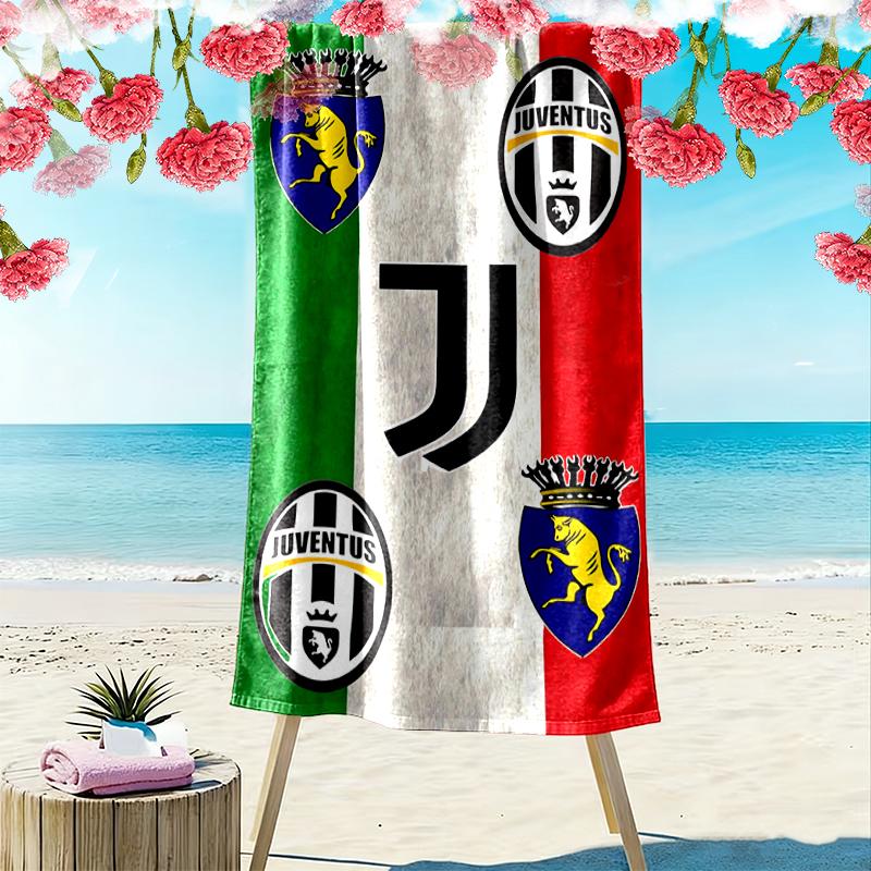 Asciugamano da Spiaggia Juventus Football Club Adatto per Viaggi, Attività all'Aperto, Piscine, Yoga, Surf, Campeggio, Escursionismo, Palestra