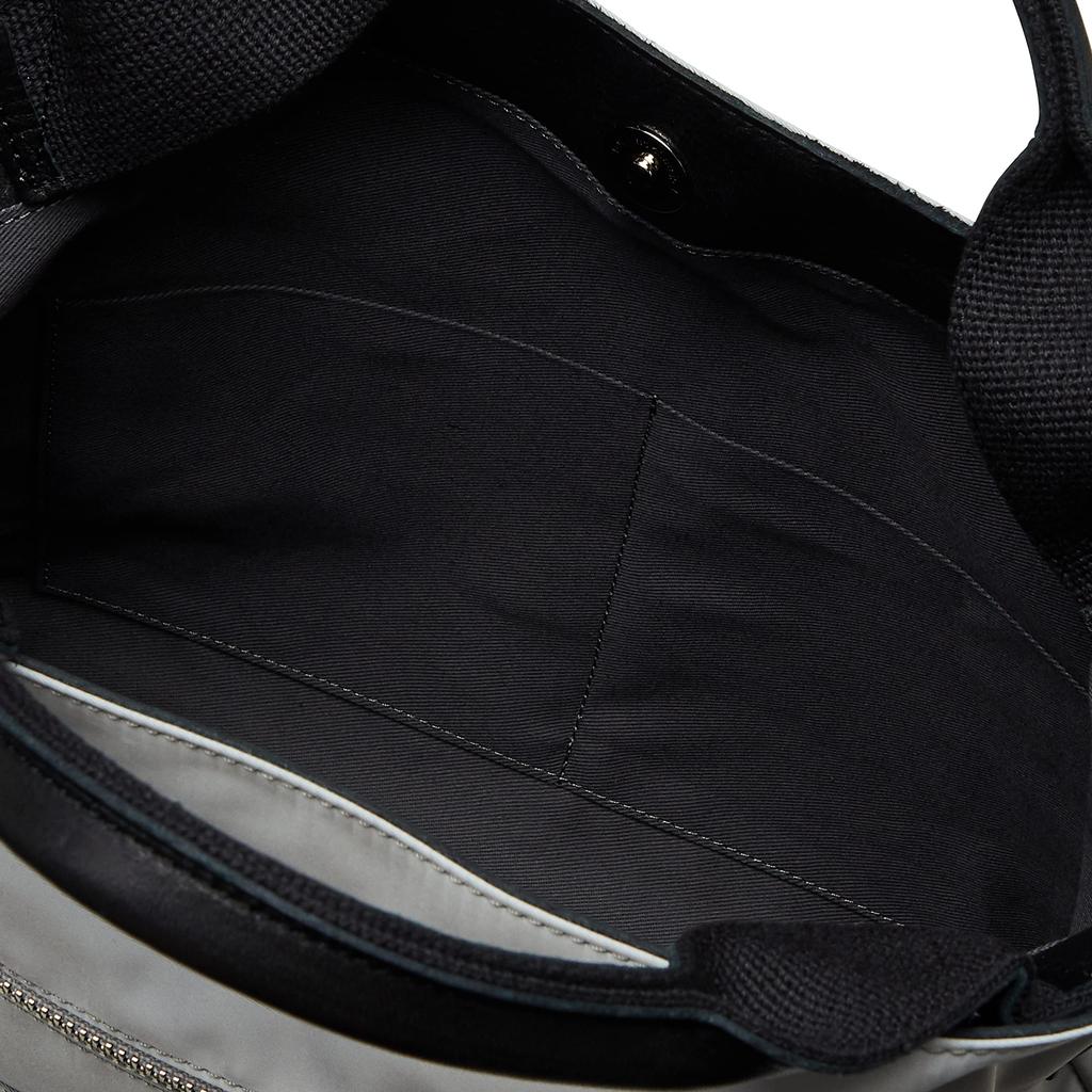 Real Mind 220012-03 Weilner Premium Miljövänligt Ko Läder och Eco-Nylon 2-Vägs Axelväska, Grå