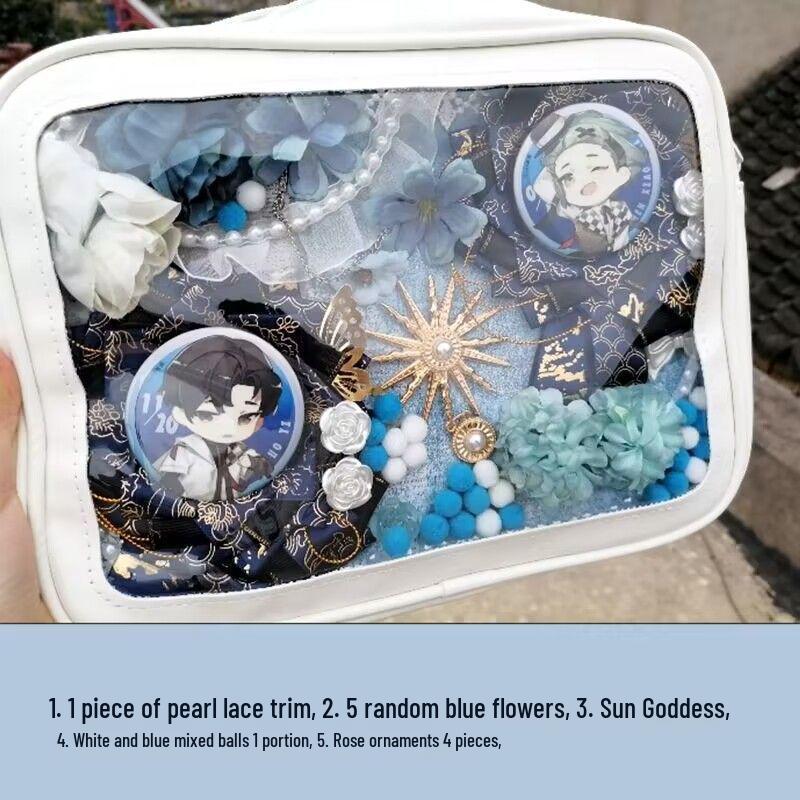 Decoration Filler Material Pack: DIY Handmade Accessories Set with Tanmei Zha Background Paper and Bag