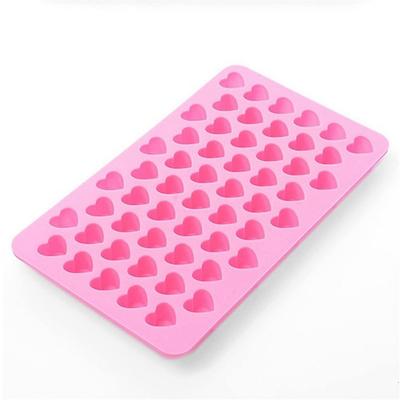 Fashion Baking Cake Chocolate Ice Cube Soap Mold Jelly Kitchen Baking Silicone Mould 55 Heart Tray ARI