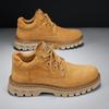 2024 Winter Ankle Boots Men's Boots Outdoor Comfortable Yellow Boots with Classic Design High Top Men Casual Shoes