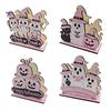 Stable Wooden Napkin Stand Halloween Holder, Cute Pastel Pumpkin Ghost Black Cat Tabletop Tissue Dispenser, Storage for Waterproof Decorative Kitchen