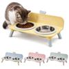 Love-heart Double Bowl Cat Bowl Stainless Steel Dog Water Bowl Cat Feeder Bowl  for Puppy and Cat