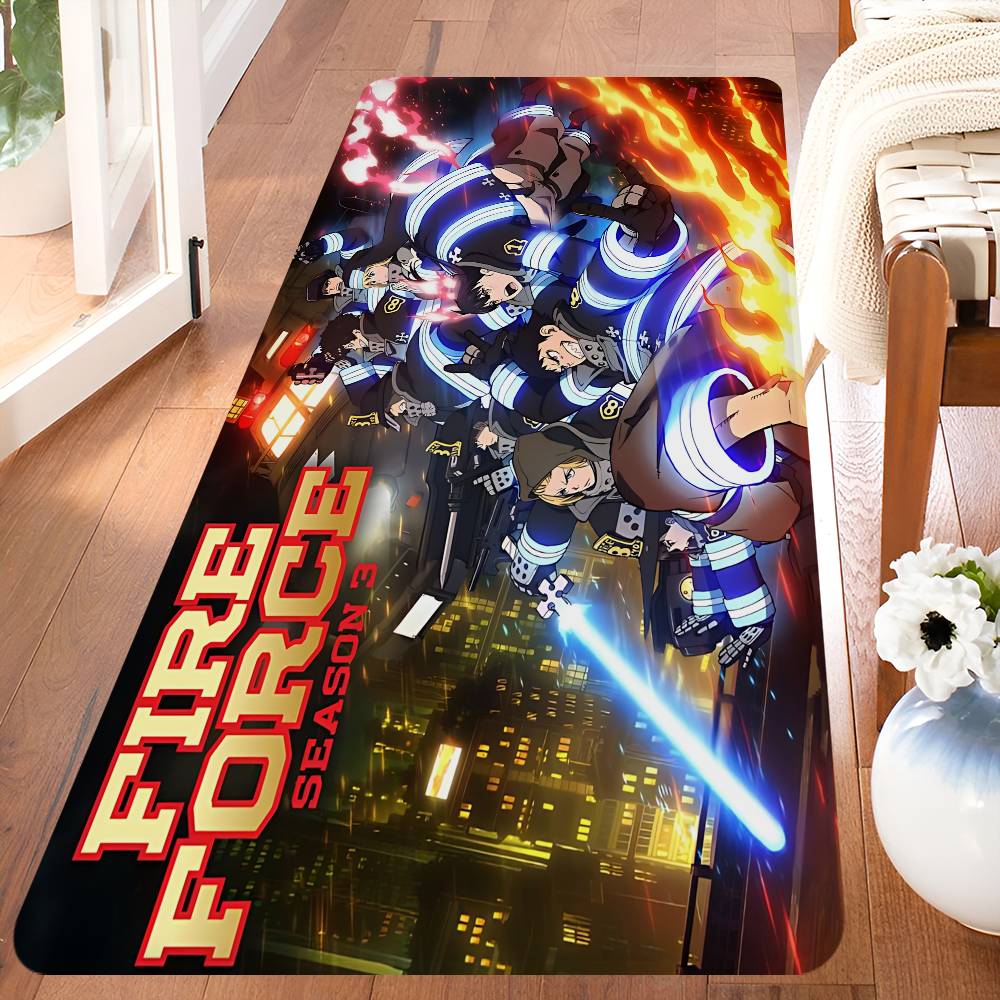 

Fire Force Cartoon Entrance Door Mat Nordic Style Home Doormat Bathroom-Toilet Mats Bedroom Hotel Decor Mat 40x60cm