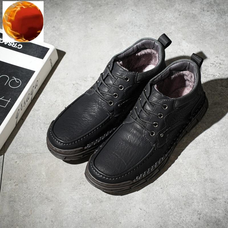 Handmade Leather Men Casual Shoes Soft Sole Comfortable Loafers for Men Fashionable Slip on Driving Shoes Non slip Business Shoe