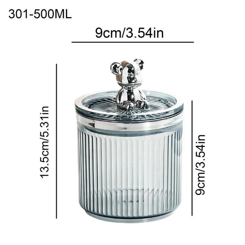 

Роскошный органайзер с ватным тампоном в виде медведя, коробка для хранения в ванной комнате, ватные палочки, зубочистки, косметика, ювелирные изделия, контейнер для подушечек для снятия макияжа