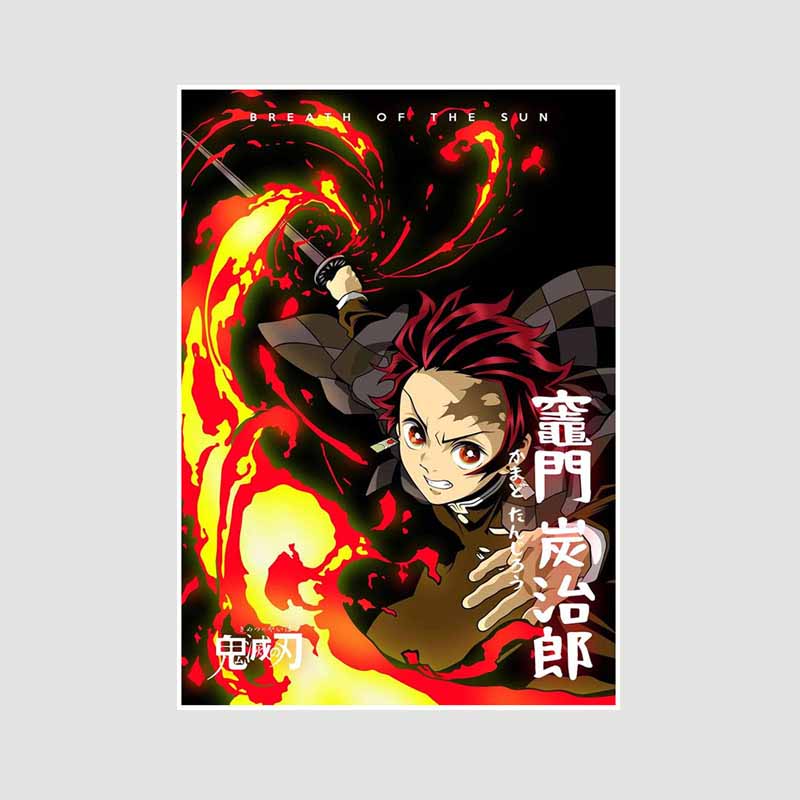 Japanese Comic Movie Demon Slayer Mugen Train Anime Posters Kimetsu No Yaiba White Paper Poster Art Painting Wall Decoration Mural Home Decor