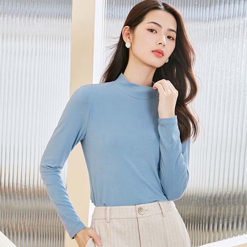 

JESSIE Элегантный топ с полувысоким воротником, облегающего кроя M