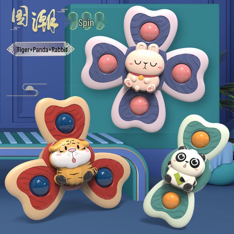 Cross-border Baby Suction Cup Spinner Toy Teether