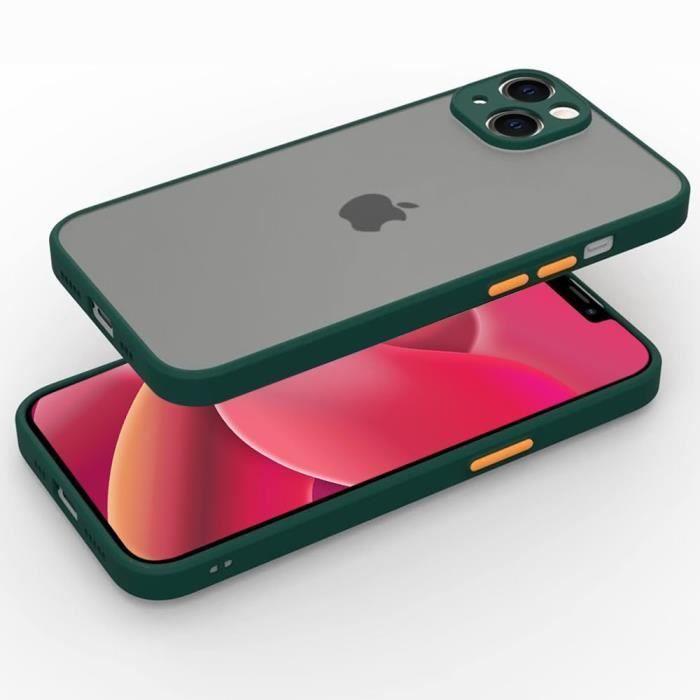 Coque de Protection - PROSHOP - pour iPhone 14 - Silicone Mat - Vert Nuit - Semi-rigide