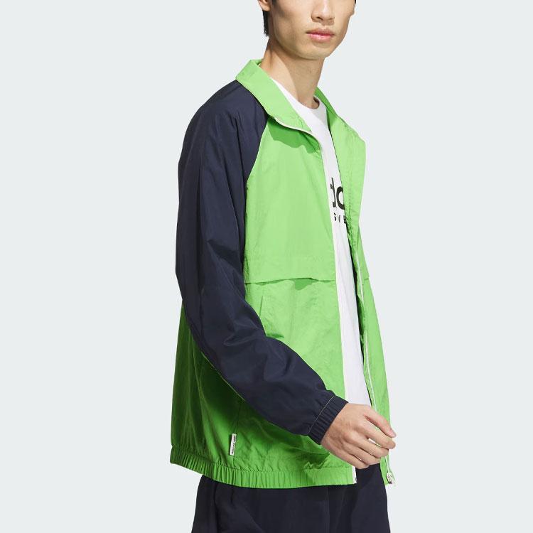 Adidas Small Logo Color Block Sports Casual Jacket Men Jackets Acid-Green JI6859