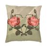 Rose Flower Valentine's Day Pillowcase Double-sided Printing Polyester Cushion Cover Gift Throw Pillow Case Cover Seat Square