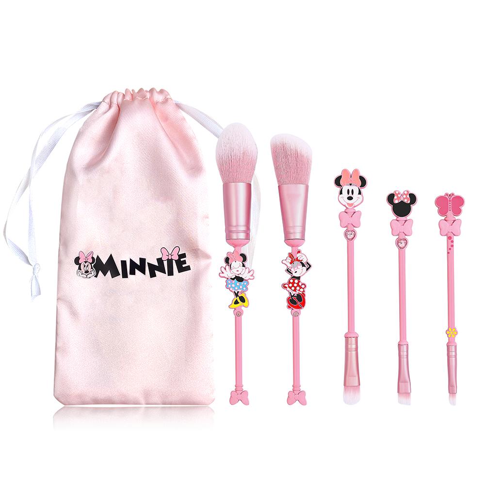 

5 pcs Minnie Mouse Professional Makeup Brush Gentle Portable Makeup Brush Base Blush Powder Eyeshadow Makeup Tools