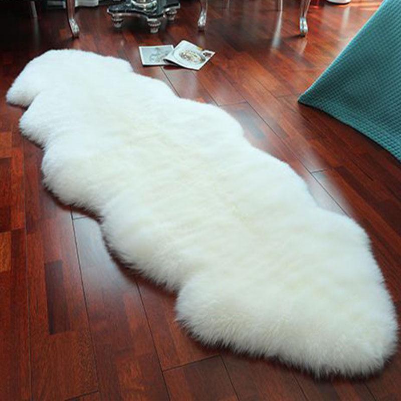 Sheepskin Wool Sofa and Chair Cushion - Irregular Shape for Bedroom, Bay Window, or Floor-to-Ceiling Use