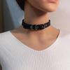 Punk Style Eyelet Stud Choker and Bracelet Duo – European and American Fashion