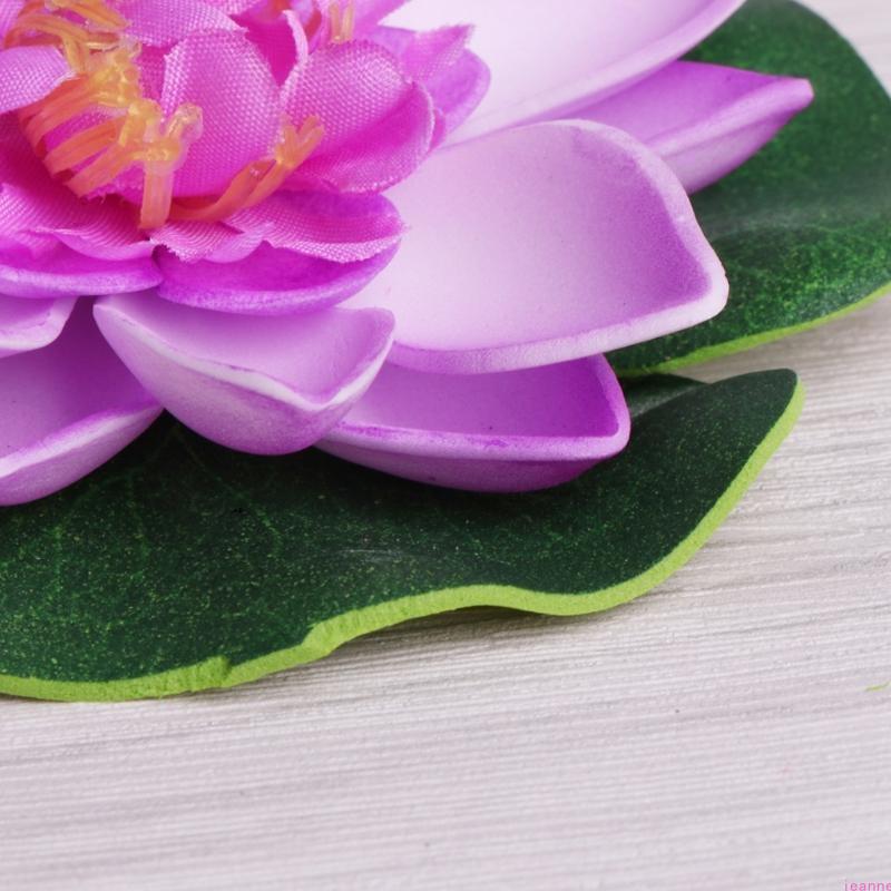 Artificial Fake Floating Flowers Lotus Water Lily Plants Garden for Tank Pond