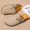 Shoes Fashion Men's Suede Mules Slippers New Women Clogs Cork Insole Sandals With Arch Support Outdoor Beach Slides Home Shoes