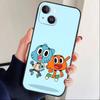 S-Gumball and Darwin Phone Case For iPhone17,16,15,14,13,12 Plus,Max Soft Silicone Black Cover